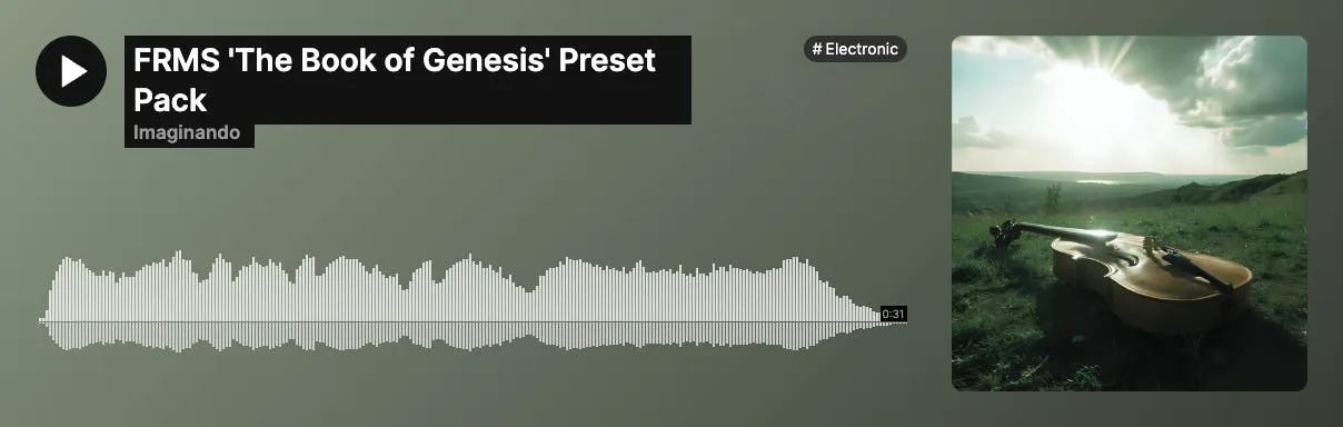 FRMS 'The Book of Genesis' Preset Pack Soundcloud