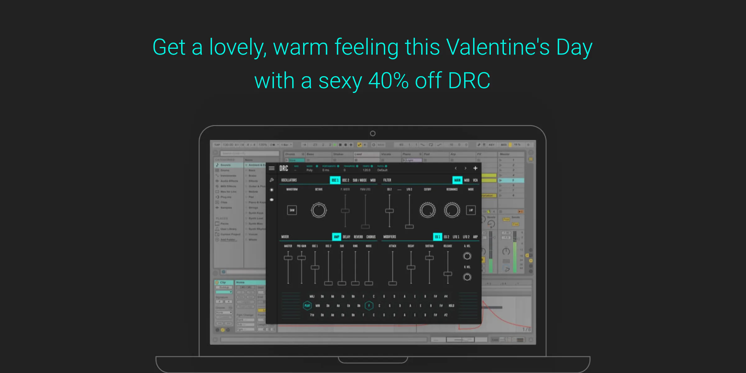 This Valentine’s Day a sexy 40% off DRC