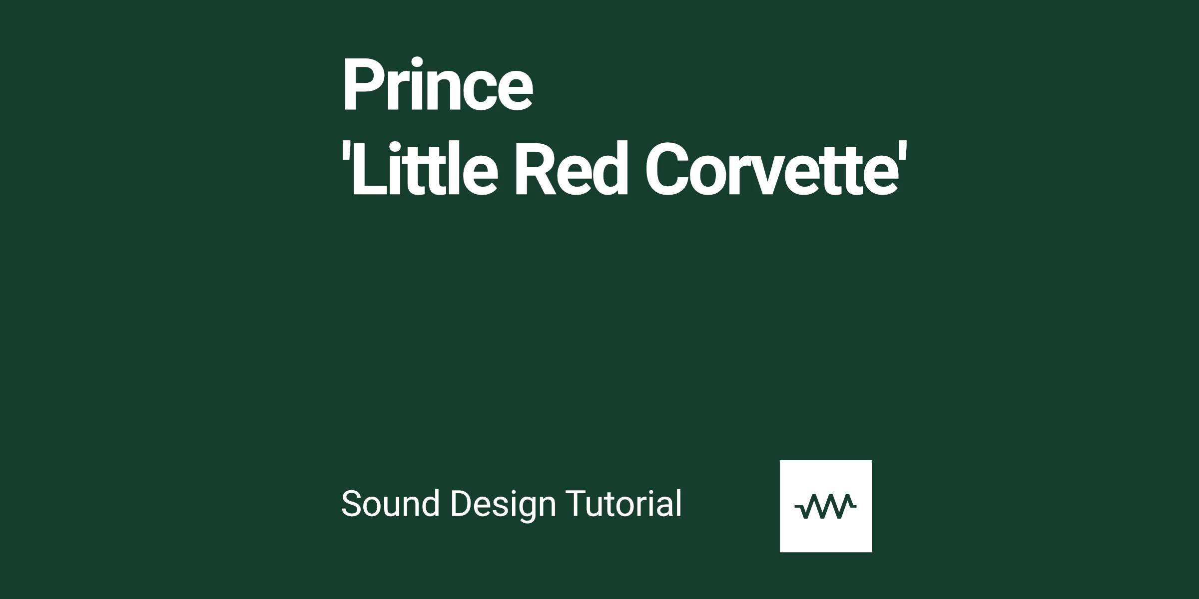 How to make Prince 'Little Red Corvette' bass, pad and lead in DRC