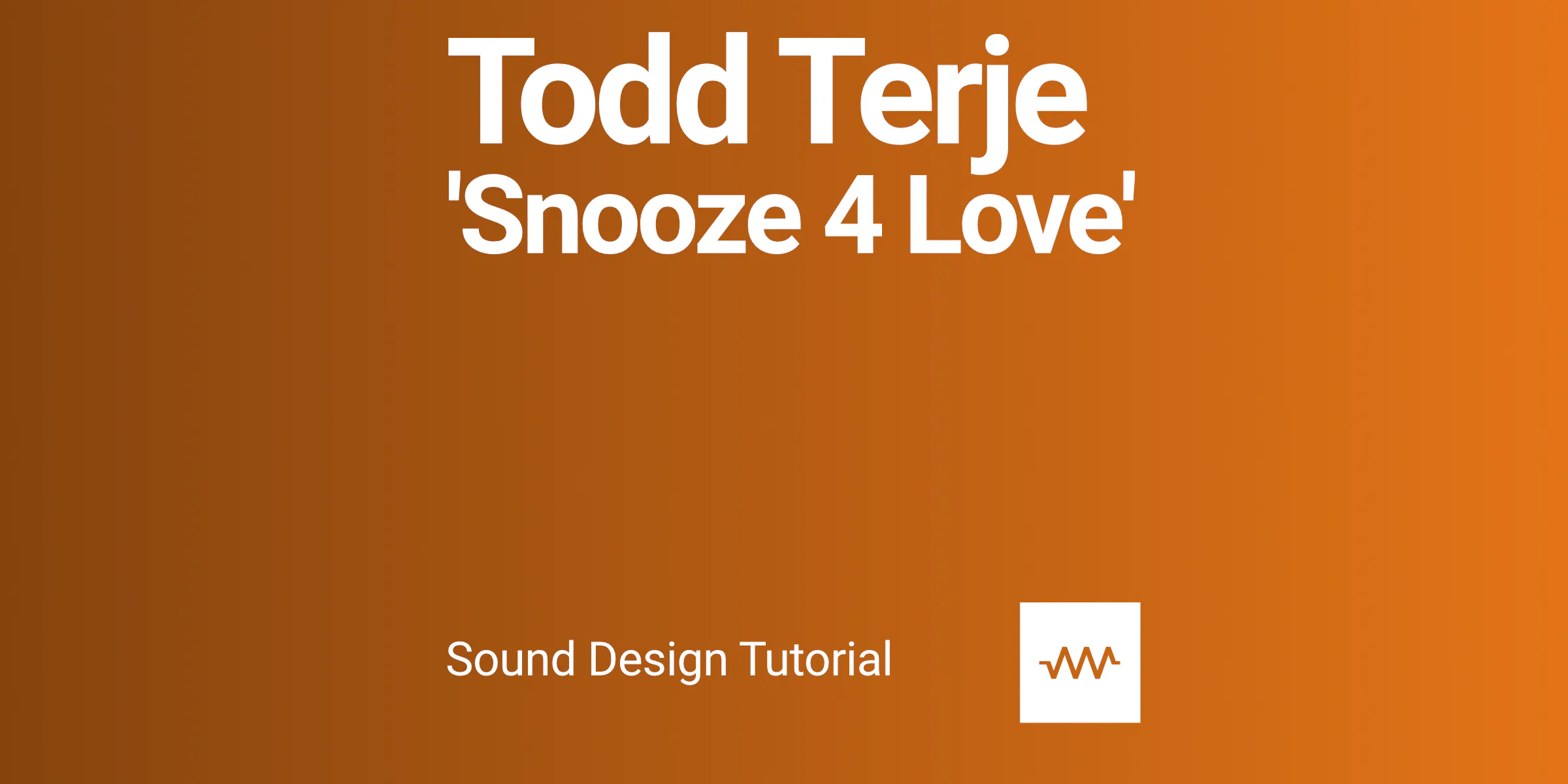 How to make sounds from Todd Terje 'Snooze 4 Love'