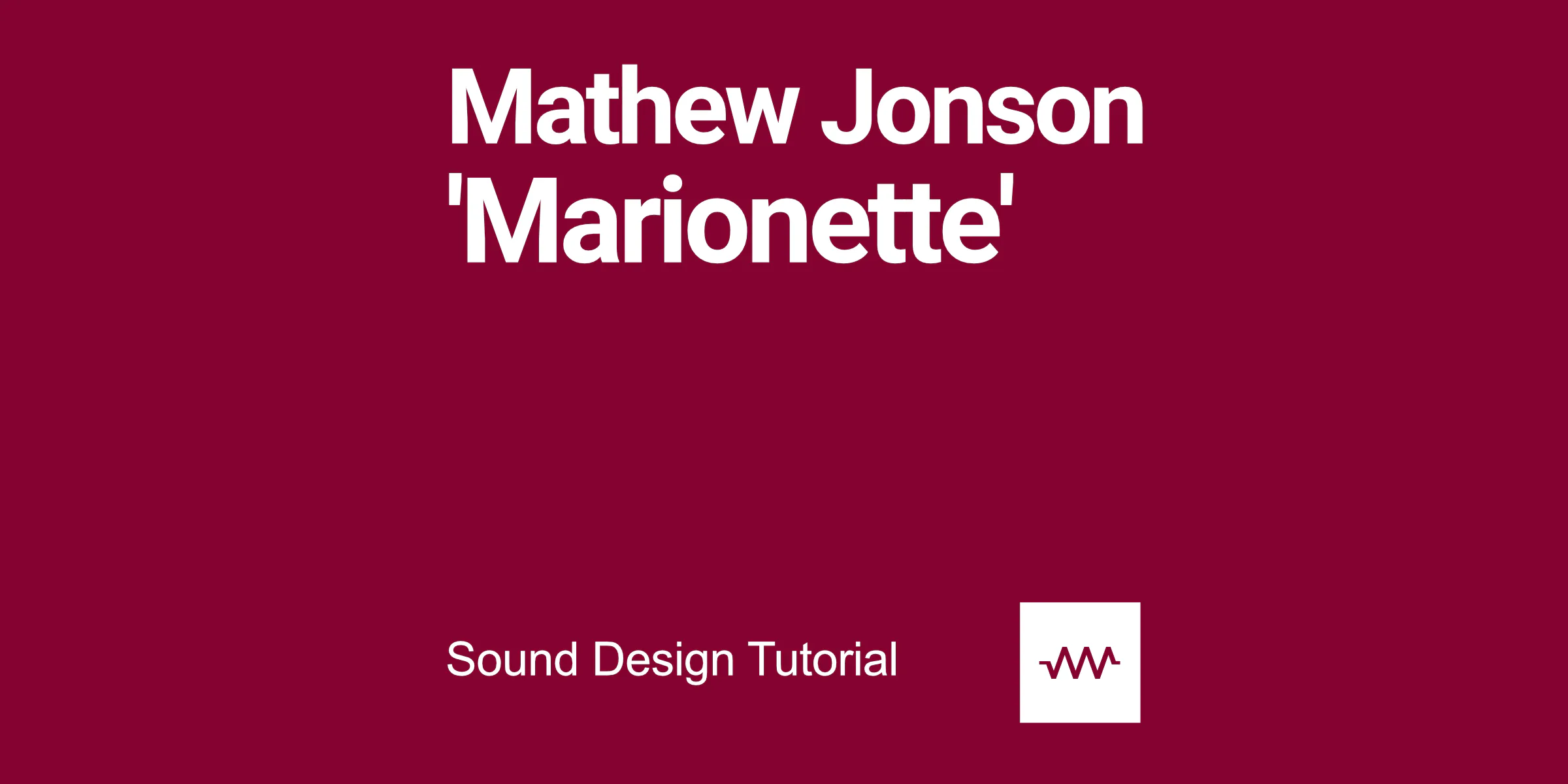 How to make the arpeggio sound from Mathew Jonson 'Marionette' in DRC
