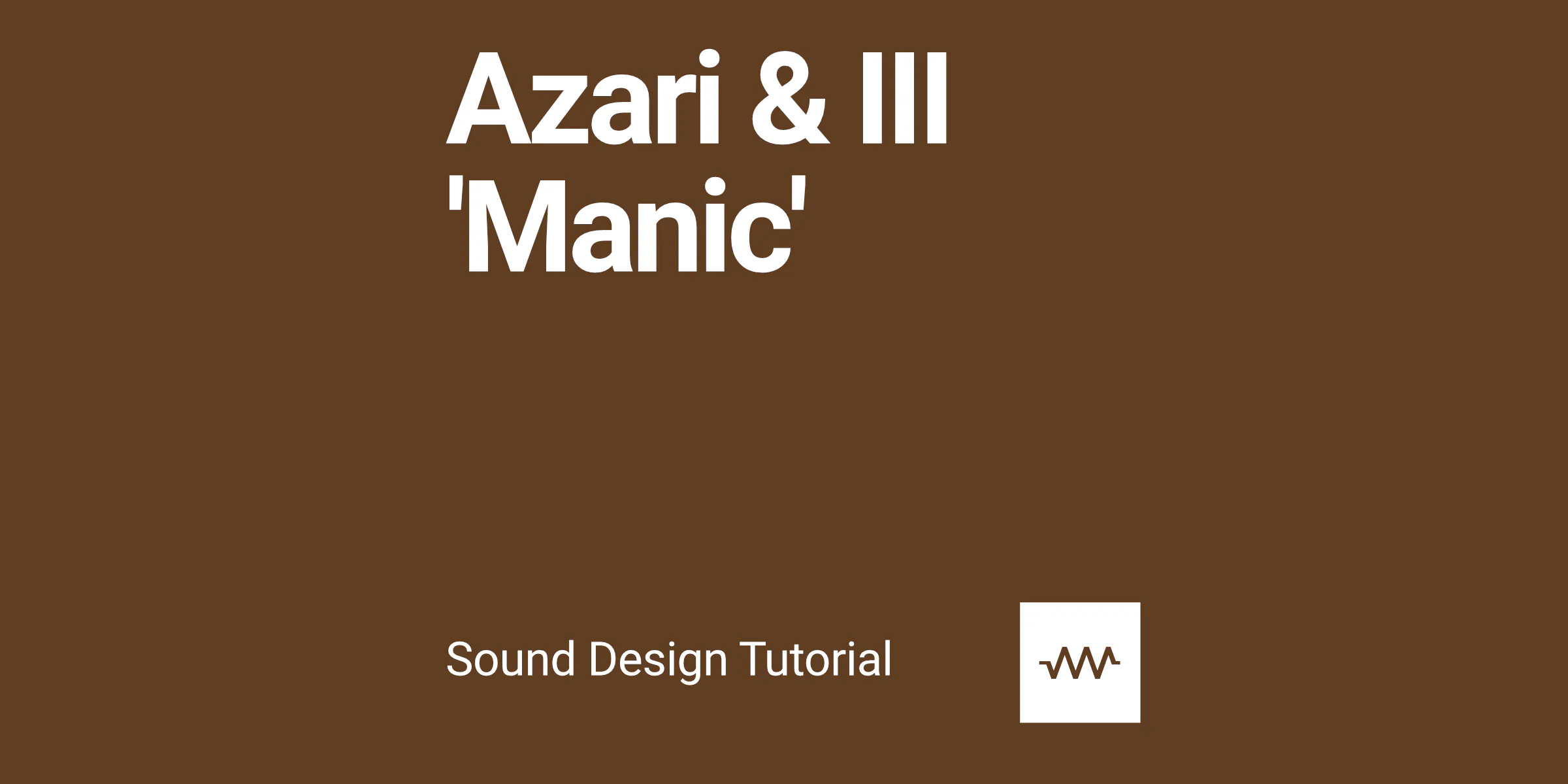 How to make the bass and FX sounds from Azari & III 'Manic' with DRC