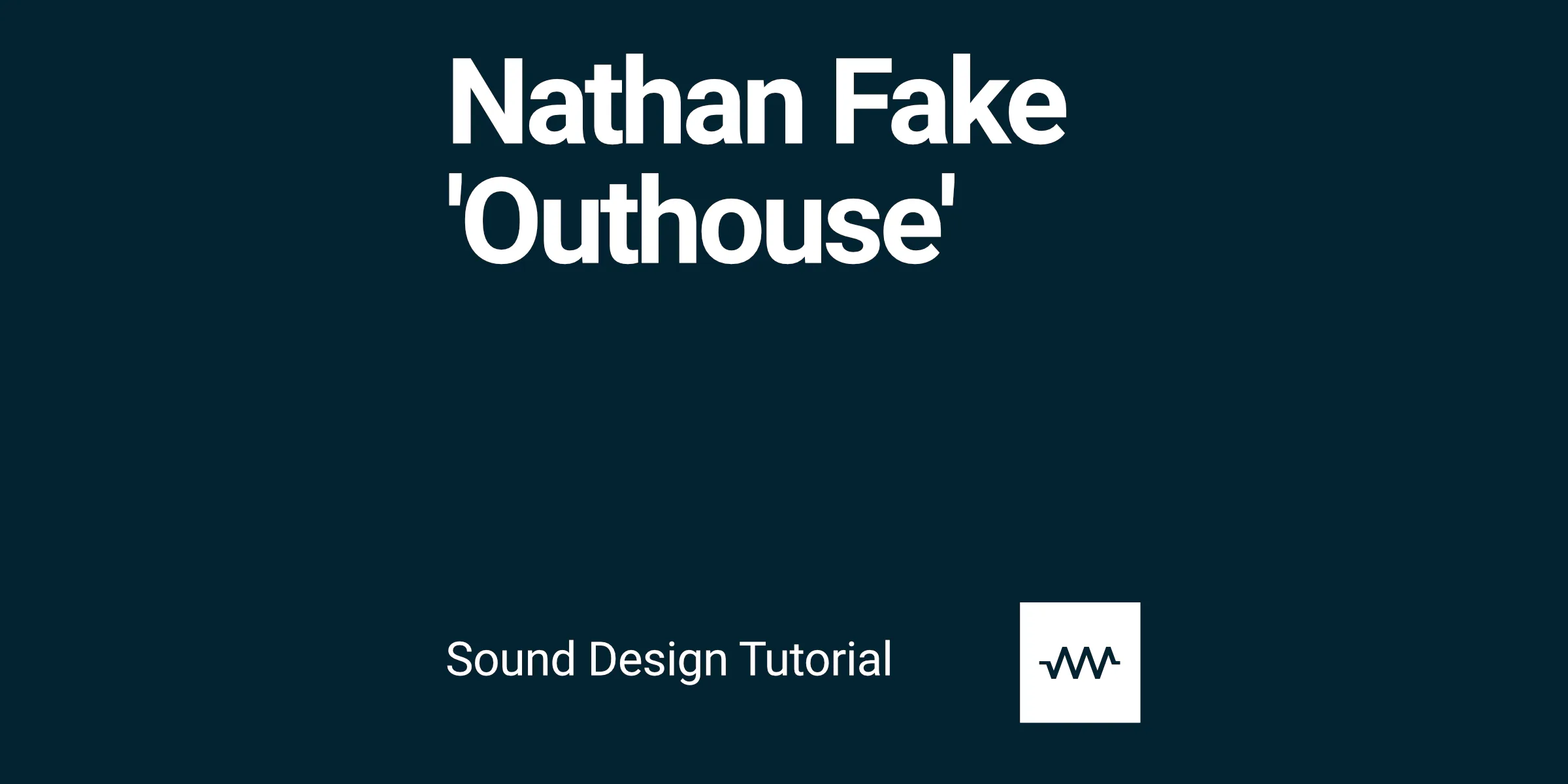 How to make the bass and pad sounds from Nathan Fake 'Outhouse' with DRC