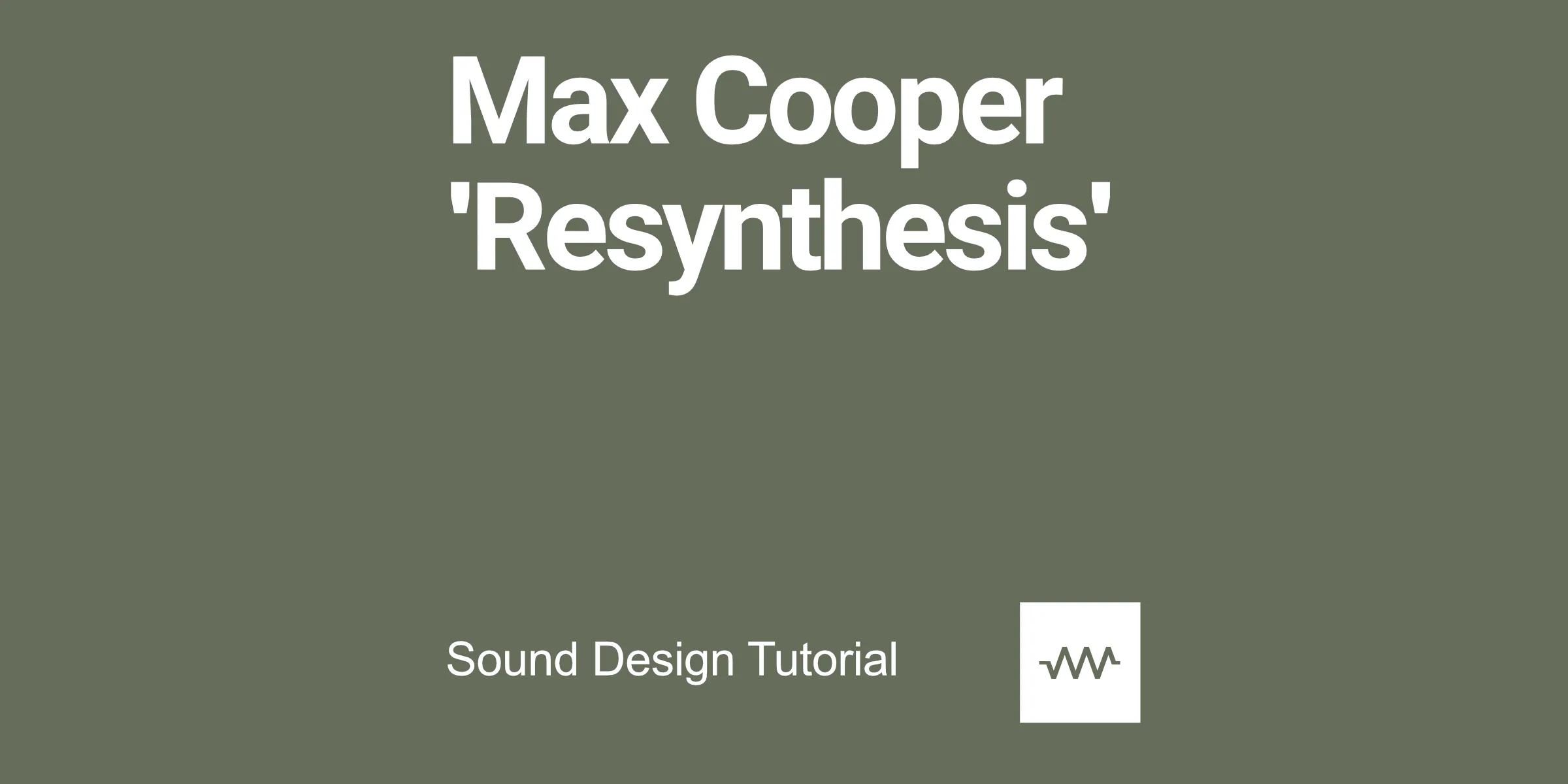 How to make the keys from Max Cooper 'Resynthesis' in DRC