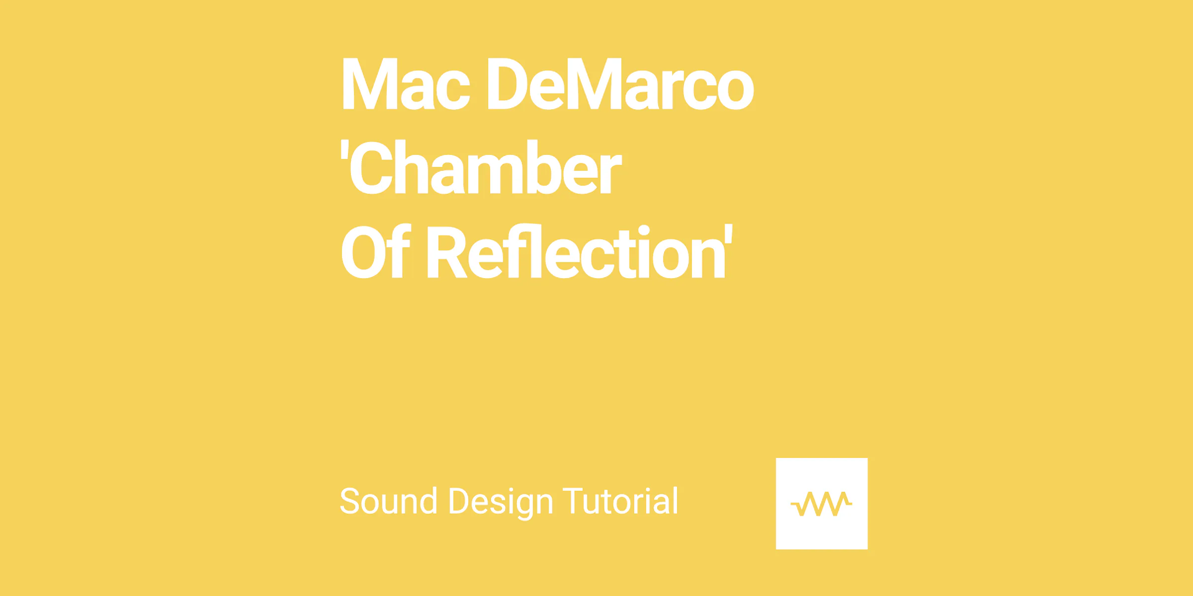 How to make the pad and lead for Mac DeMarco - 'Chamber Of Reflection' in DRC