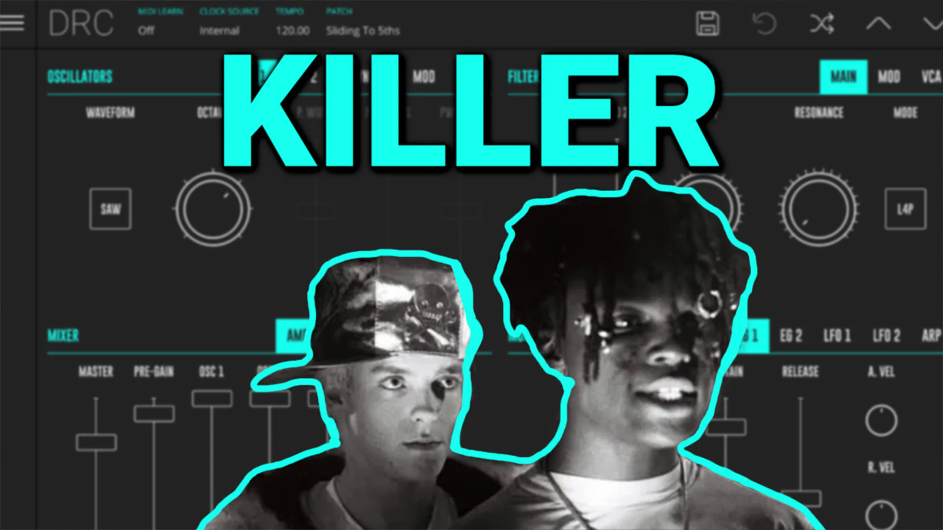 How to make the sounds from Adamski feat Seal 'Killer' with DRC