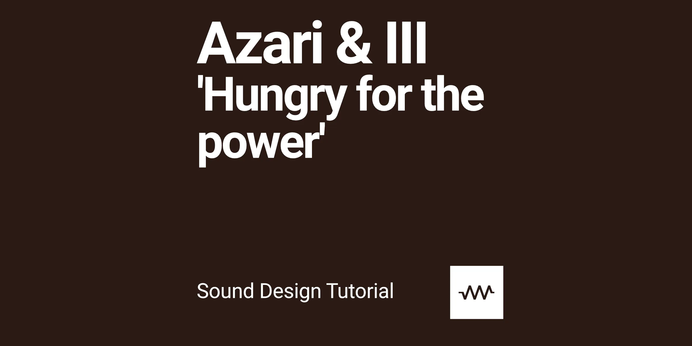 How to make the sounds from Azari & III 'Hungry for the power' (Jamie Jones Remix)