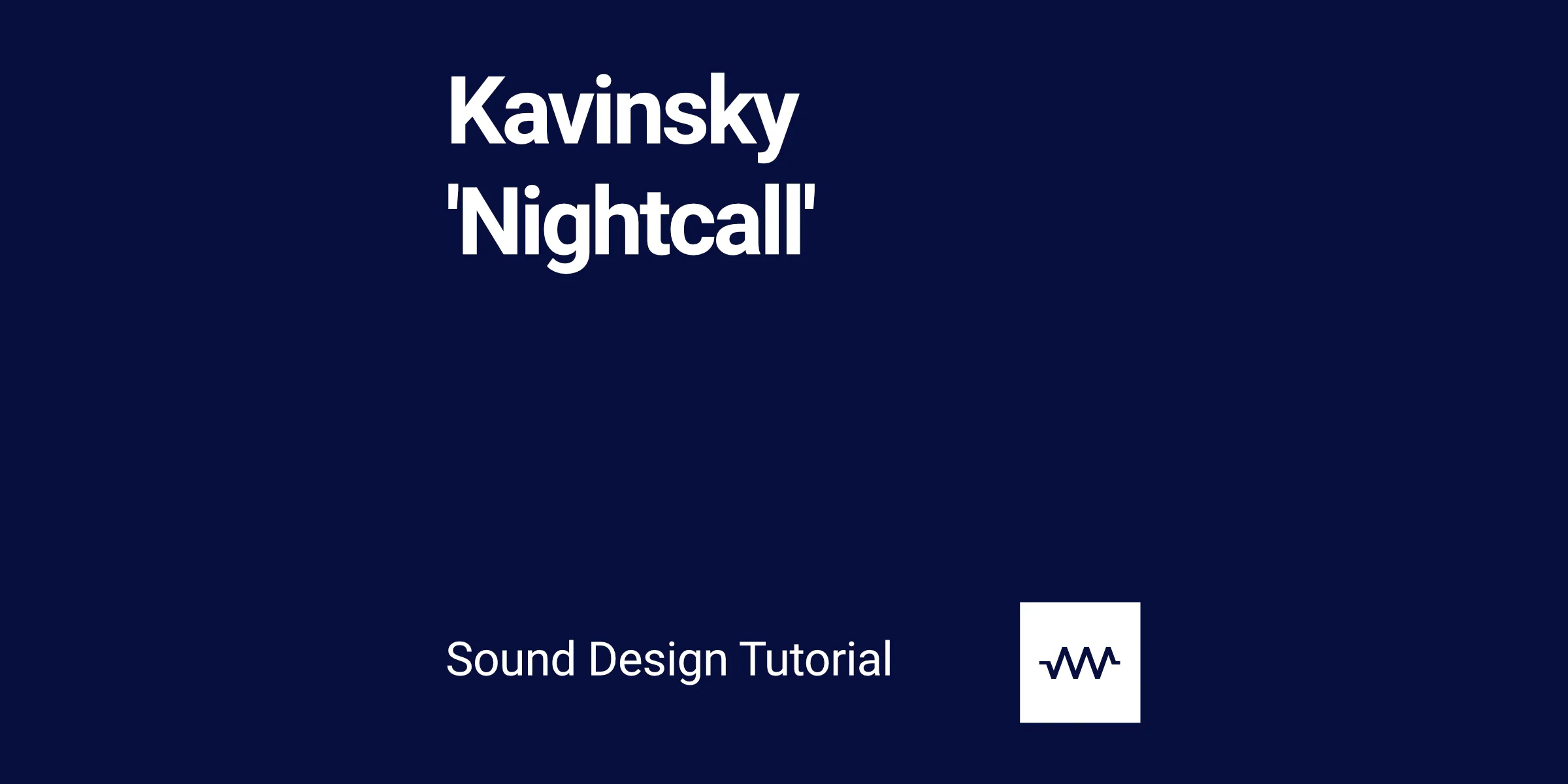 Kavinsky Nightcall - How to make with DRC